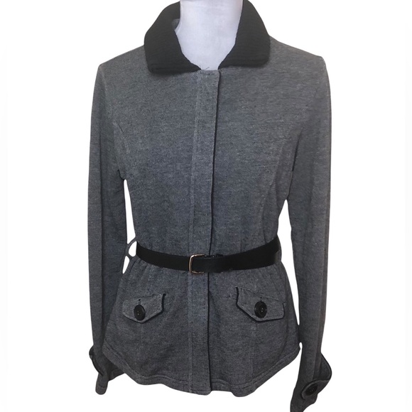 Guess Jackets & Blazers - Guess Classic Belted Classic Jacket Hidden Zipper Logo Buttons Pockets Size L